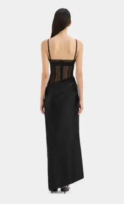Sir the Label Dunya Draped Gown Black Size 2 / AU 10 for rent on The Volte - image 2