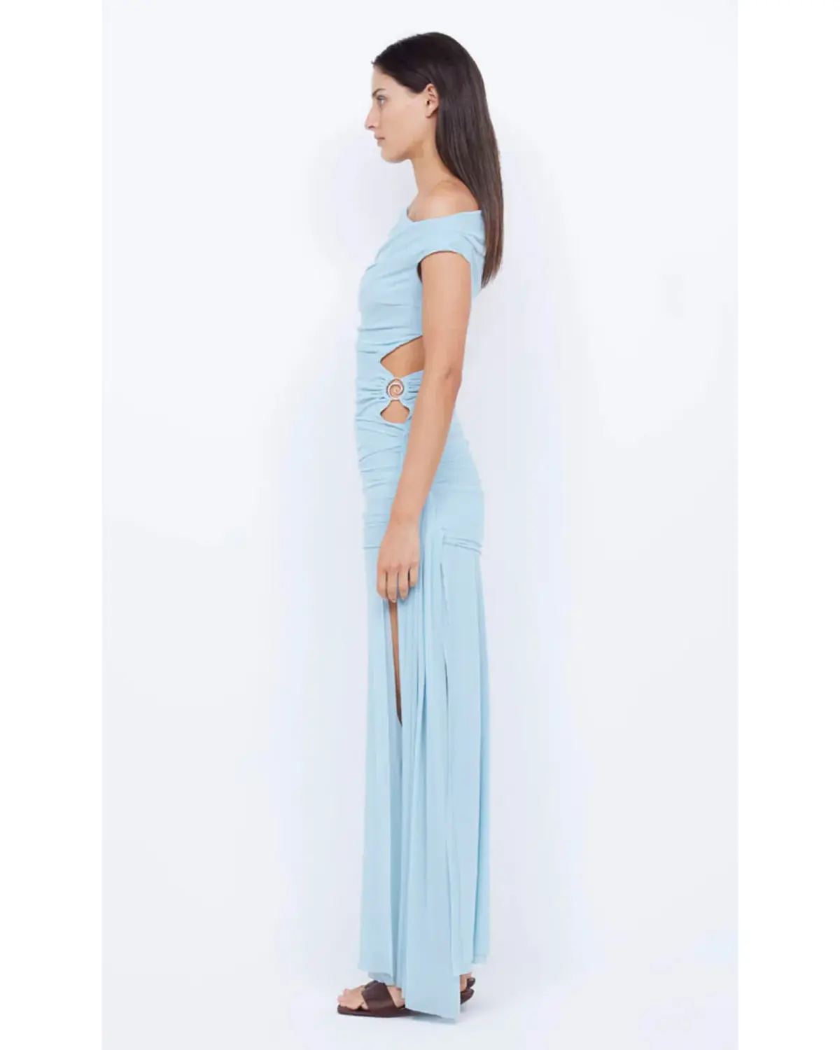 Bec & Bridge Kailani Asym Dress Dolphin Blue Size AU 6 - Image 2