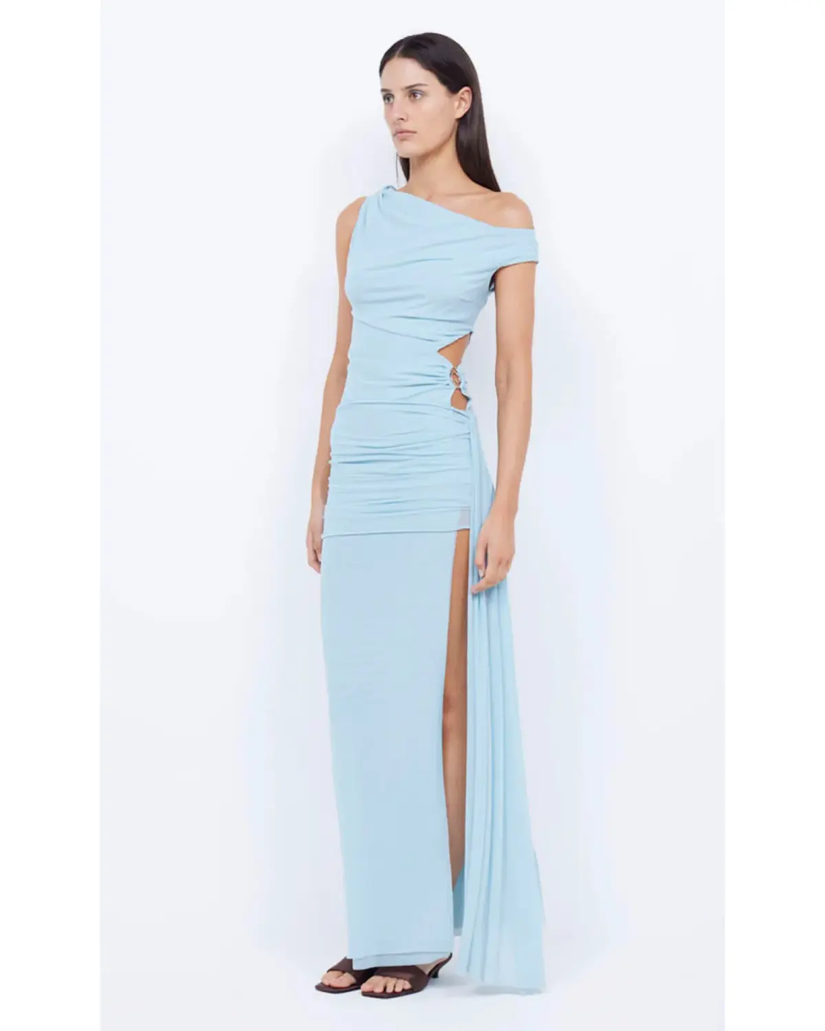 Bec & Bridge Kailani Asym Dress Dolphin Blue Size AU 6 - Image 1