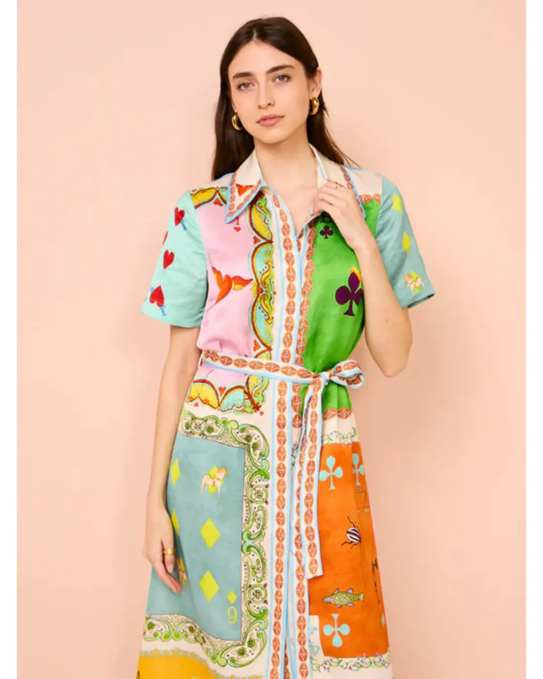 Alemais Rummy Shirt Dress Multi Size AU 16 for rent on The Volte - main image