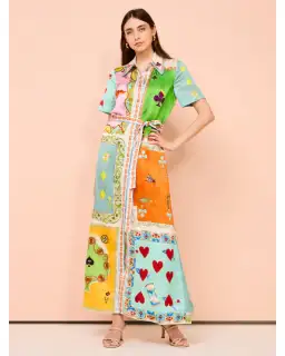 Alemais Rummy Shirt Dress Multi Size AU 16 for rent on The Volte - image 1