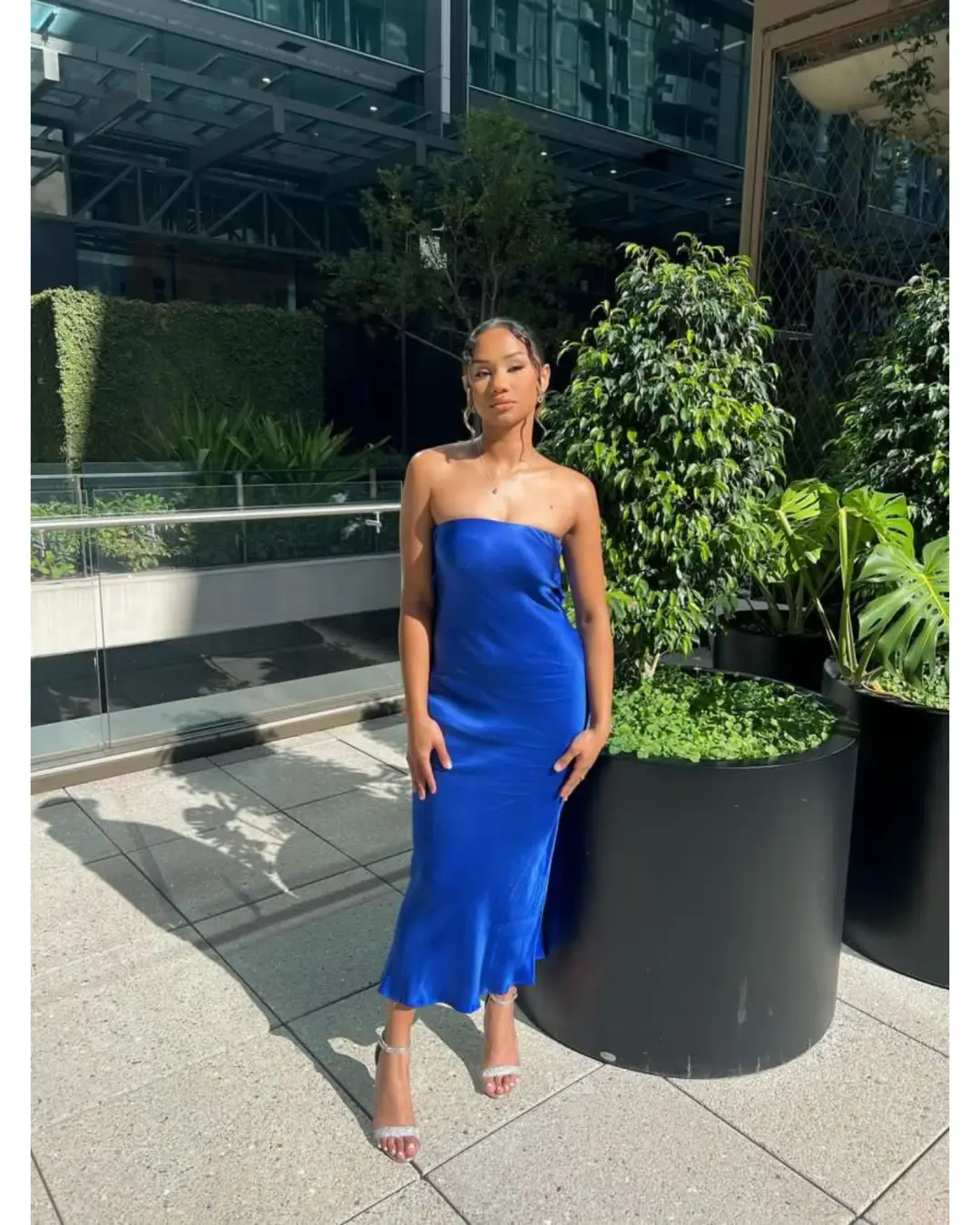 Bec & Bridge Moondance Strapless Dress Mediterranean Blue Size M / AU 10 for rent on The Volte - main image