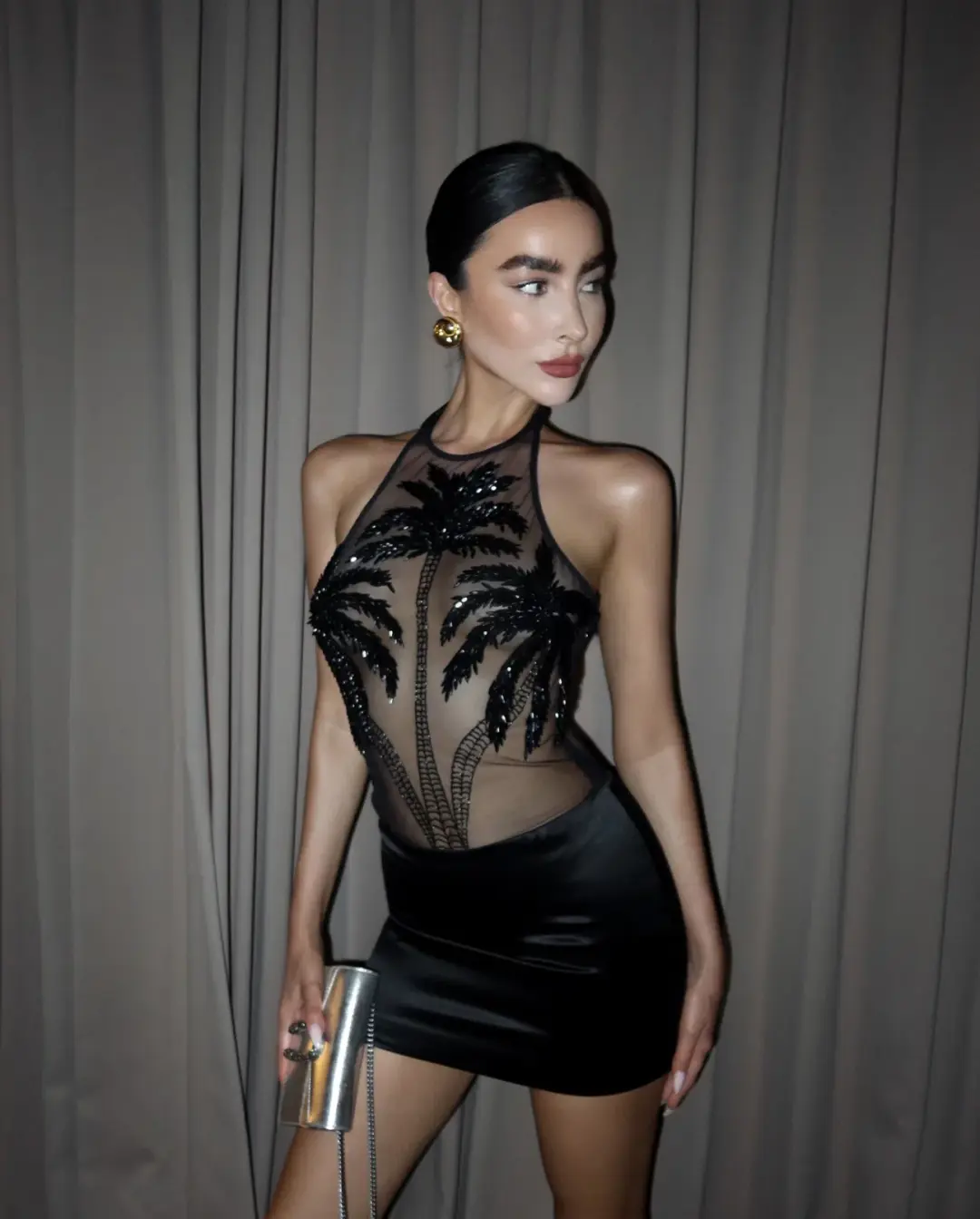 Retrofete Ondine Embellished Dress Black Size XS / AU 6 for rent on The Volte - main image