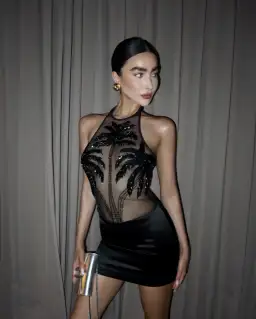 Retrofete Ondine Embellished Dress Black Size XS / AU 6 for rent on The Volte - image 5