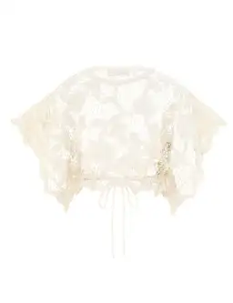 Zimmermann Golden Crochet Lace Top and Skirt Set Ivory Size 0 / AU 8