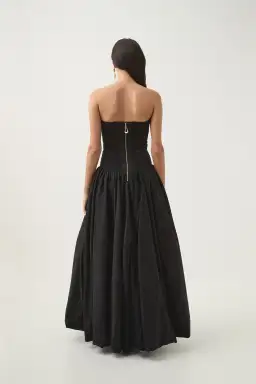 Aje Violette Bubble Hem Maxi Dress Black Size 6 for rent on The Volte - image 3