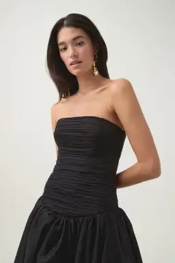 Aje Violette Bubble Hem Maxi Dress Black Size 6 for rent on The Volte - image 2