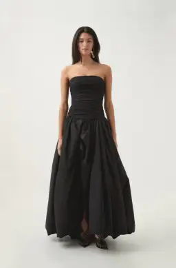 Aje Violette Bubble Hem Maxi Dress Black Size 6 for rent on The Volte - image 5