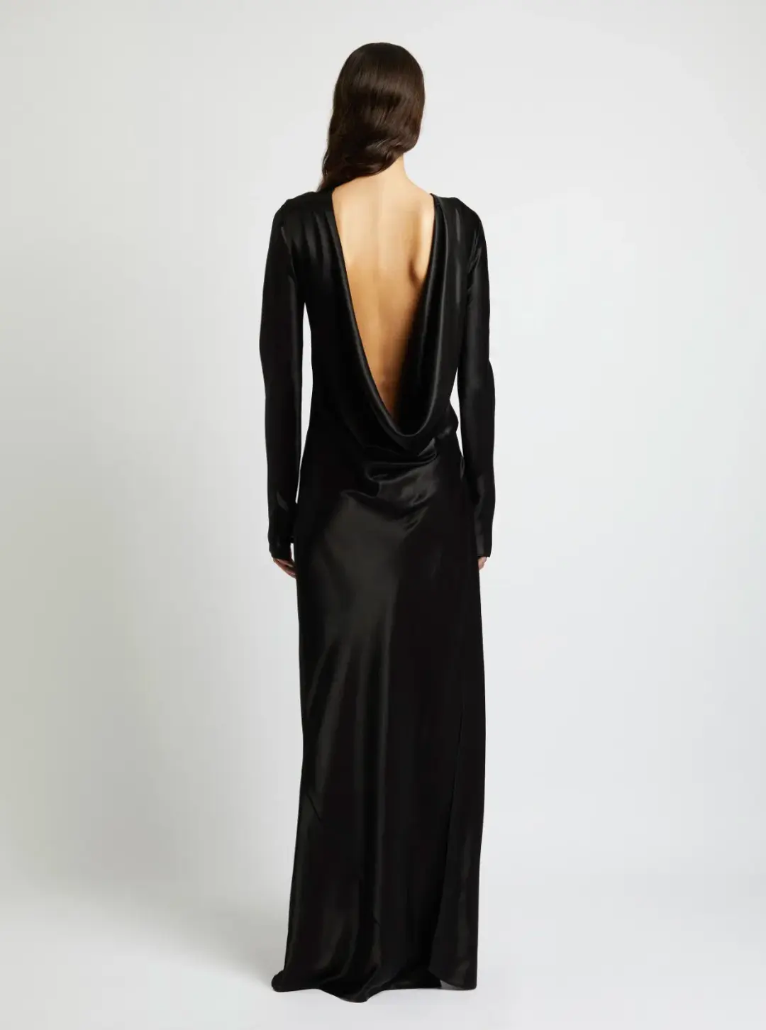 Christopher Esber Palladium Long Sleeve Tuck Dress Black Size 8 for rent on The Volte - main image