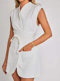 Odd Muse The Ultimate Muse Sleeveless Mini Dress W/Belts in White Size M (AU 10) for rent on The Volte - image 3