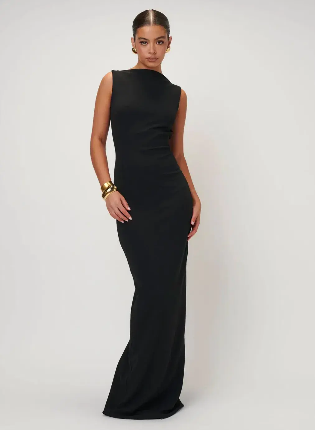 Effie Kats Verona Gown Black Size 12 for rent on The Volte - main image