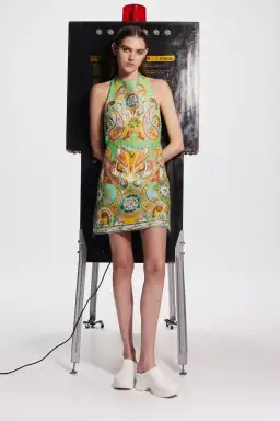 Alemais Pinball Mini Dress Green Print Size 12 for rent on The Volte - image 1