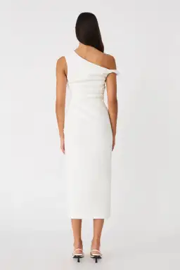 MISHA Alaska Crepe Midi Dress White Size 8 for rent on The Volte - image 2