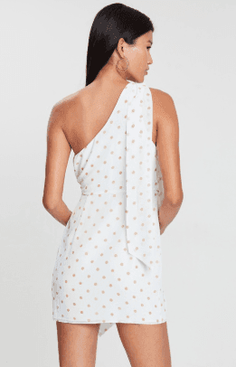 Shona Joy Tie Front One Shoulder Mini Dress Print Size 10 - Image 3