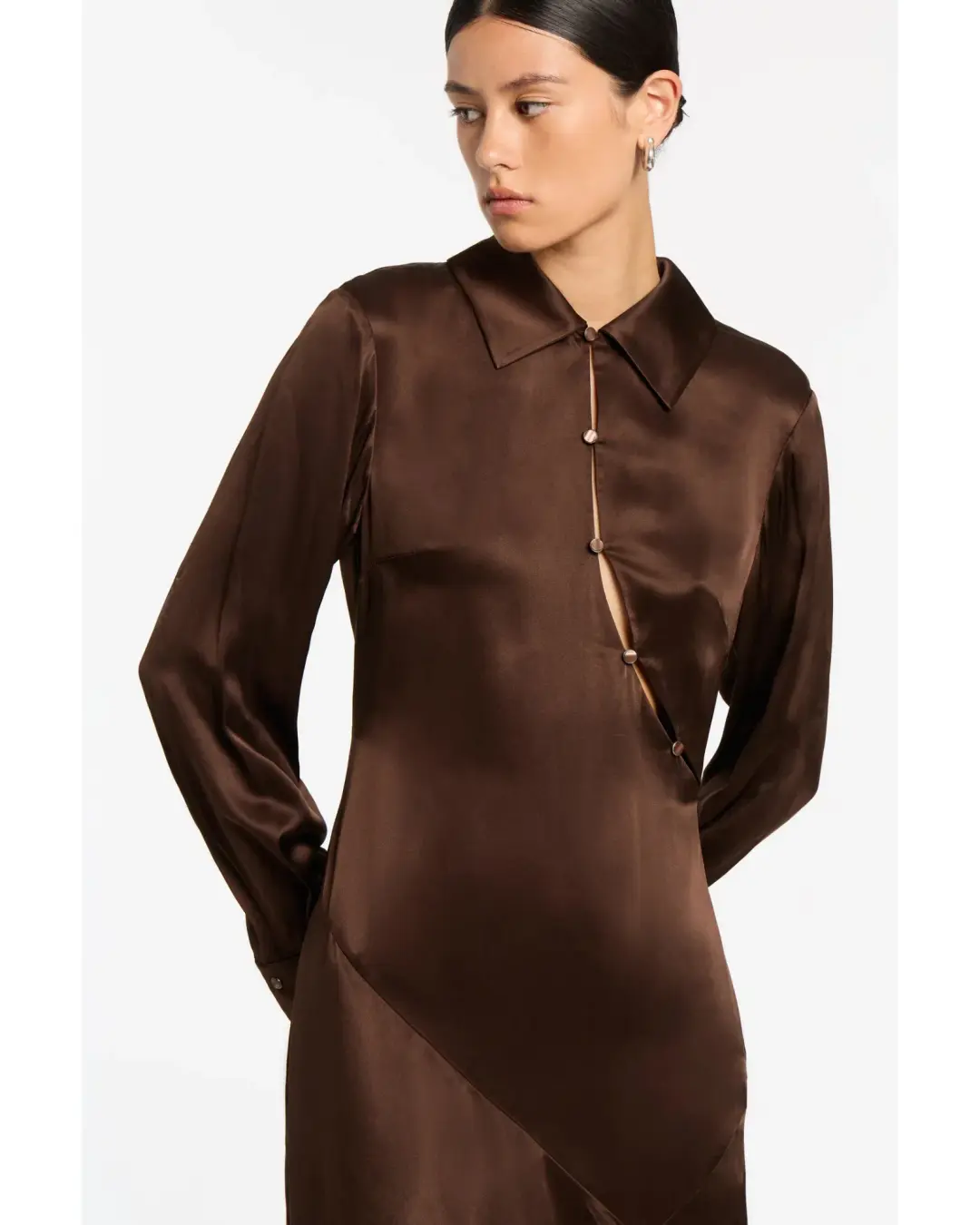 Sir the label Selita Shirt Dress Brown Size 3 / AU 12 for rent on The Volte - main image