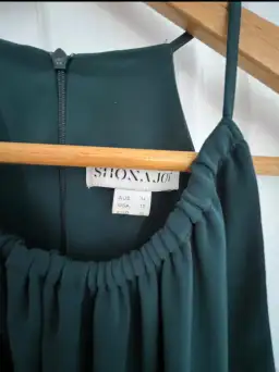 Shona Joy Core High Neck Ruched Dress Emerald Size AU 14 for rent on The Volte - image 6