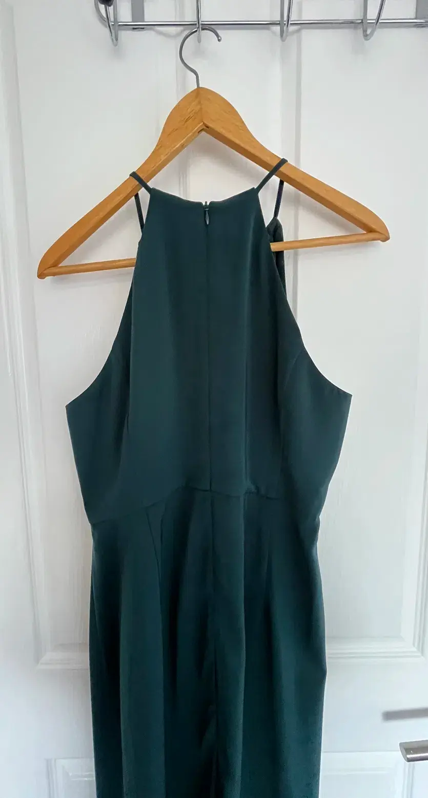 Shona Joy Core High Neck Ruched Dress Emerald Size AU 14 for rent on The Volte - main image