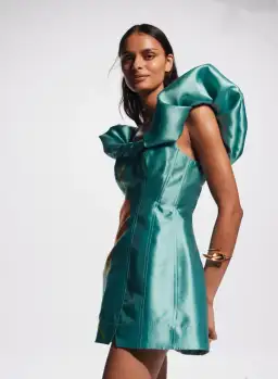 Alemais Regent Mini Dress Jade Green Size 16 for rent on The Volte - image 4