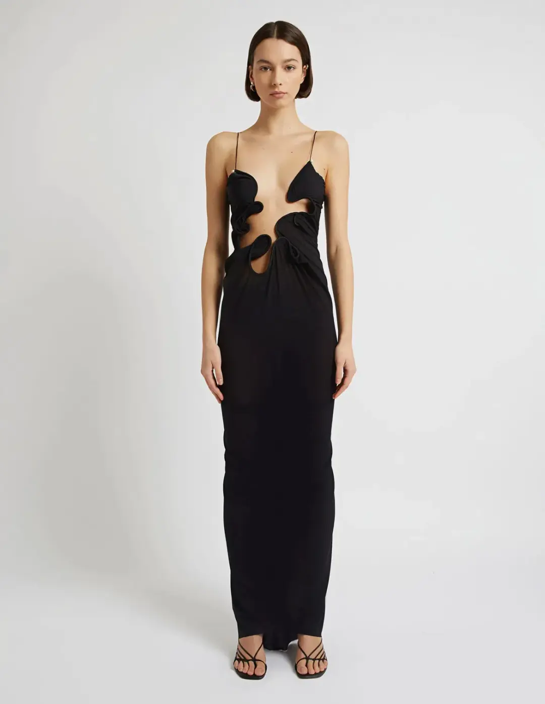 Christopher Esber Molded Venus Dress Black Size 6 for rent on The Volte - main image