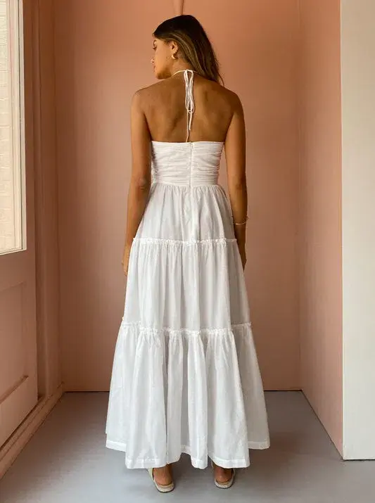 Bec & Bridge Aurora Maxi Dress Ivory Size AU 14 for rent on The Volte - main image
