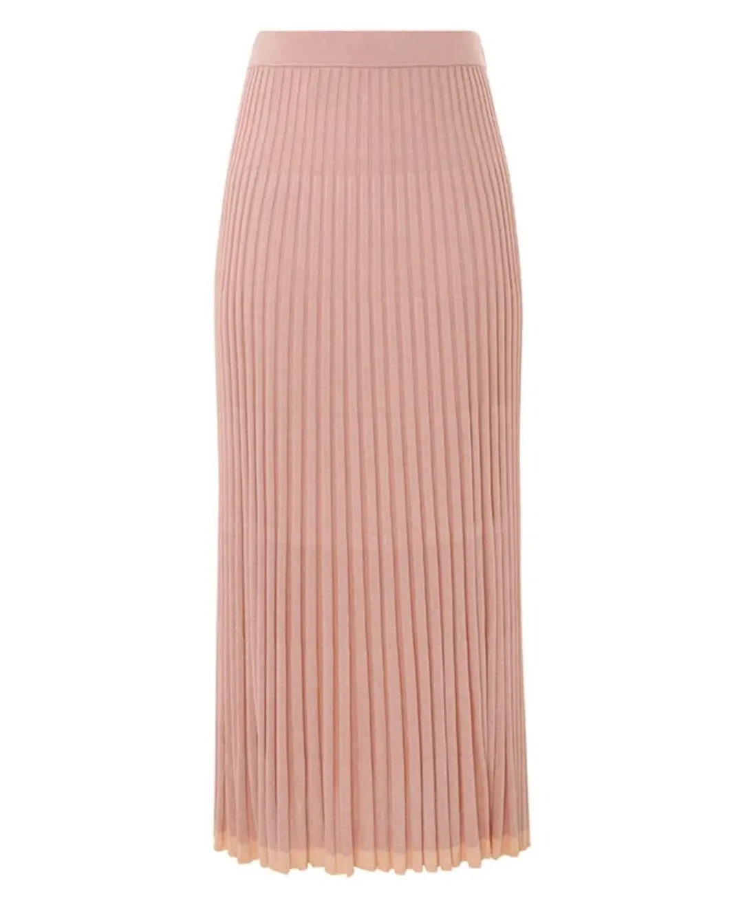 Zimmermann Natura Metallic Polo and Midi Skirt Set Peach Size 0/AU 8 for rent on The Volte - main image