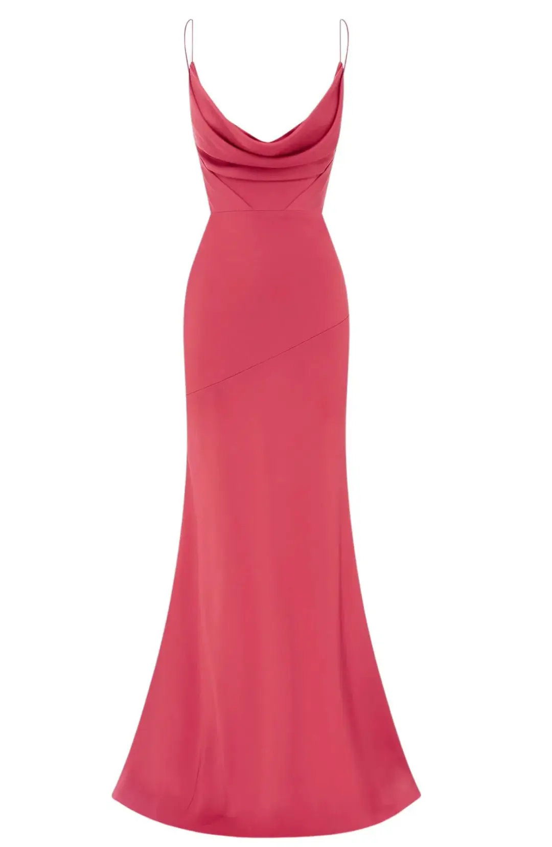 Alex Perry Bikini Cowl Drape Gown In Satin Pink Size 6 for rent on The Volte - main image