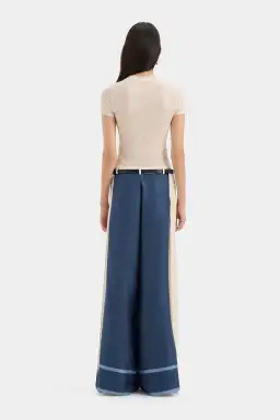 Sir the Label Dazed Wrap Halter Mini and Belted Pant Set in Studio Print Size 0/Au 6 for rent on The Volte - image 3