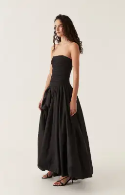 Aje Violette Bubble Hem Maxi Dress Black Size 8 for rent on The Volte - image 2
