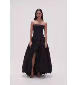 Aje Violette Bubble Hem Maxi Dress Black Size 10 for rent on The Volte - image 2