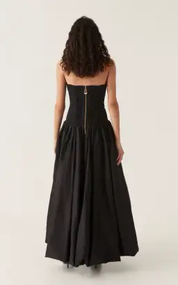Aje Violette Bubble Hem Maxi Dress Black Size 10 for rent on The Volte - image 6