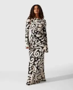 The Wolf Gang Santa Elena Maxi Dress Ikat Print Size 8 for rent on The Volte - image 1