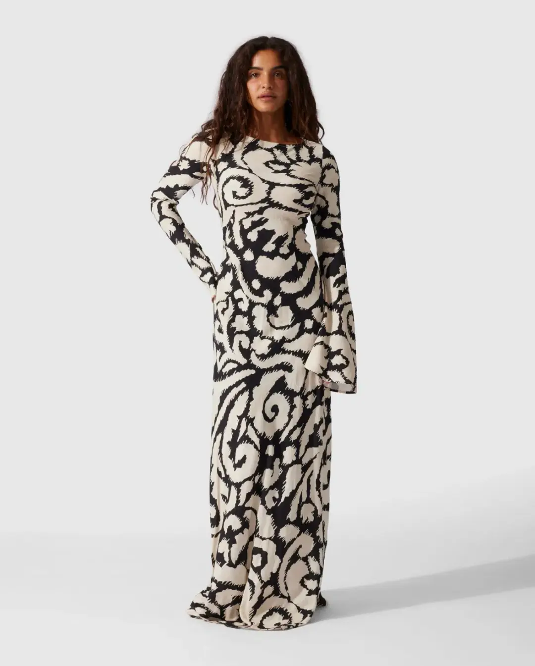 The Wolf Gang Santa Elena Maxi Dress Ikat Print Size 8 for rent on The Volte - main image