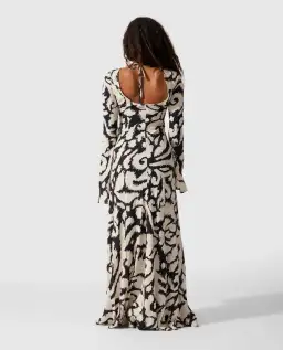 The Wolf Gang Santa Elena Maxi Dress Ikat Print Size 8 for rent on The Volte - image 4