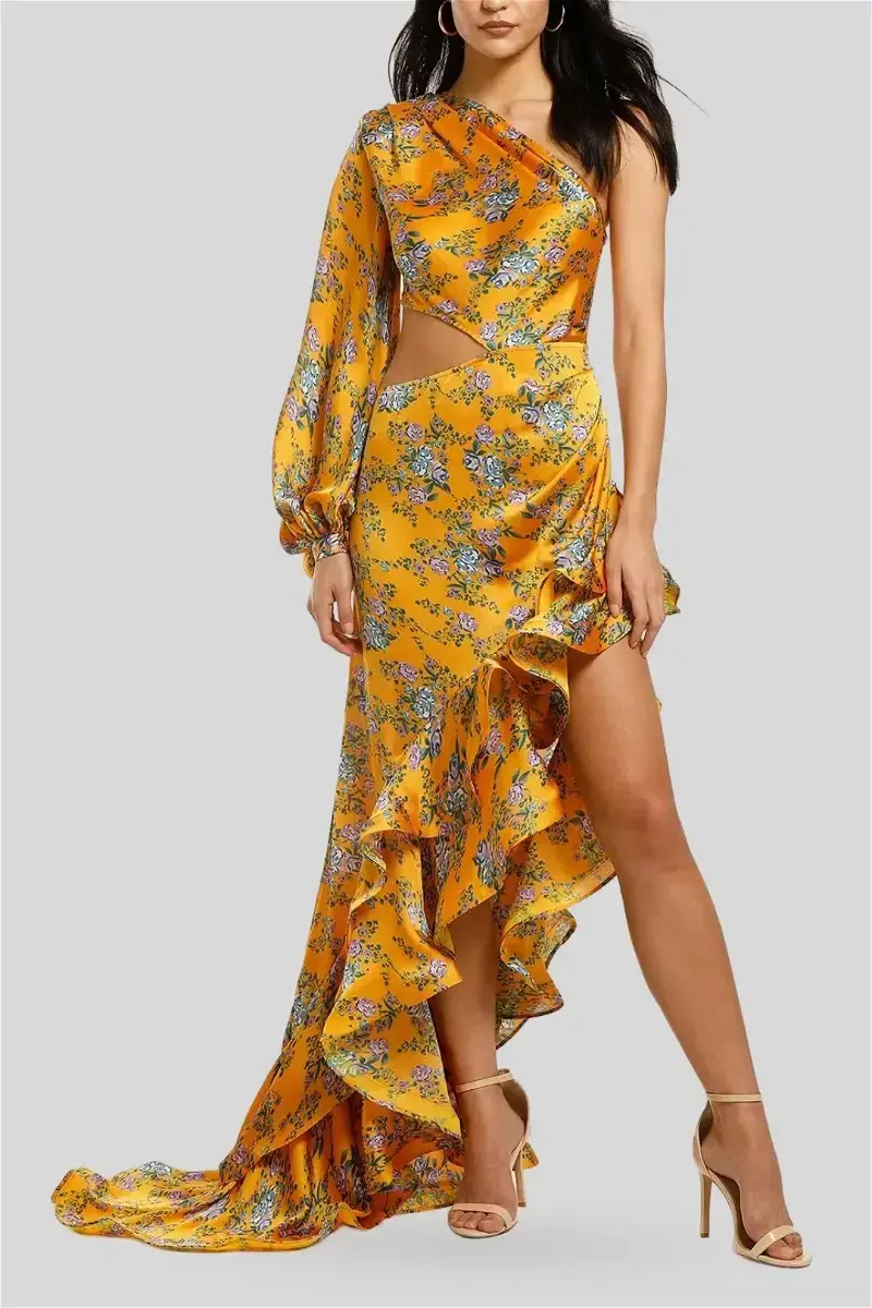 Bronx and Banco Hanna Gown Yellow Size M/10 for rent on The Volte - main image