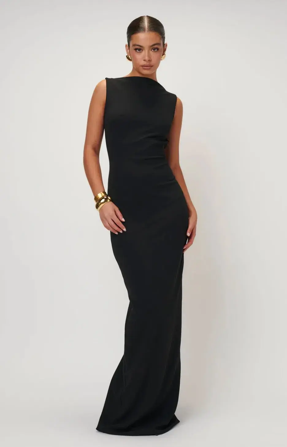 Effie Kats Verona Gown Black Size 6 for rent on The Volte - main image