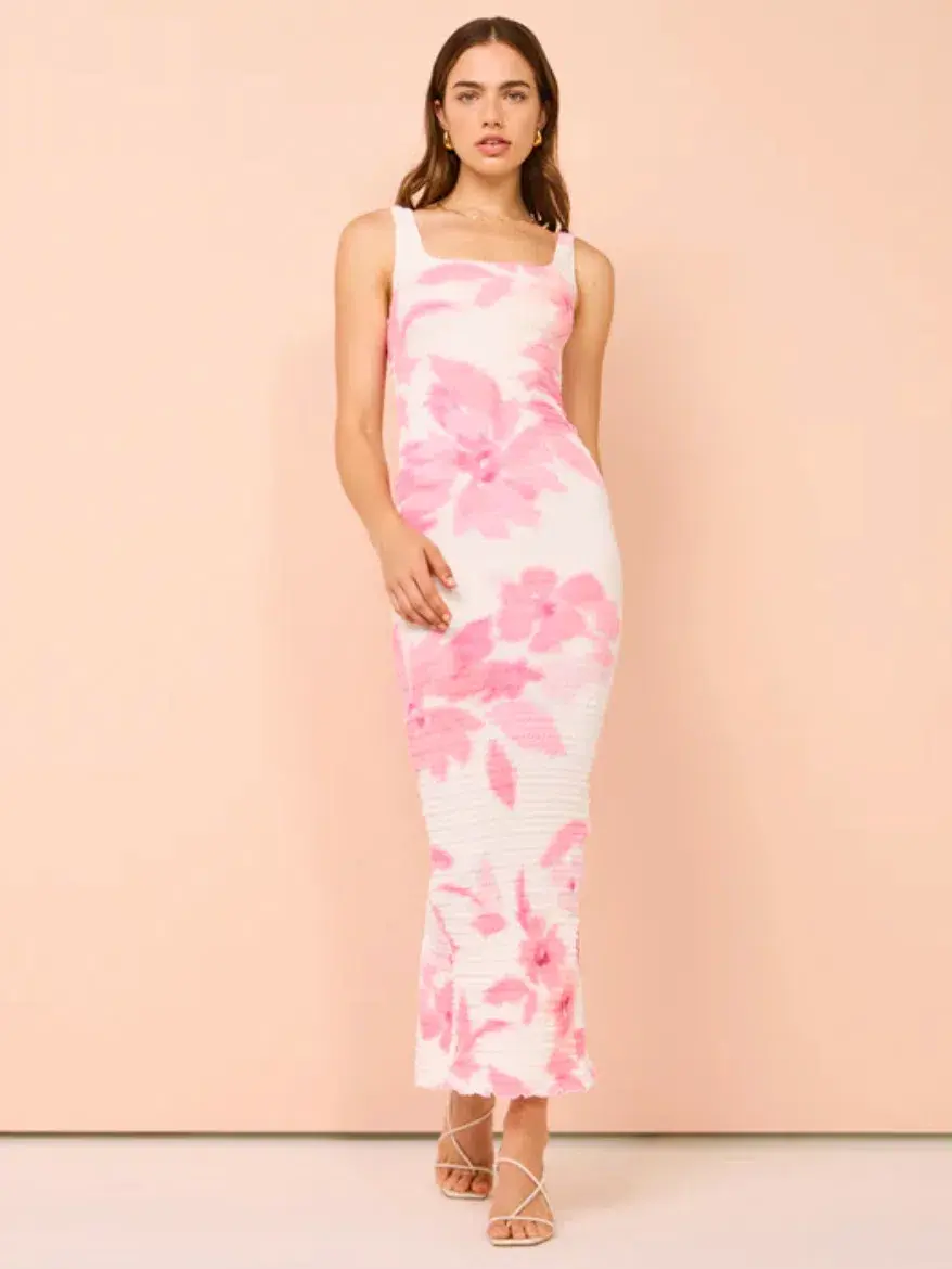 L'Idee Cruise MIdi Dress White Floral Size XS / AU 6 for rent on The Volte - main image