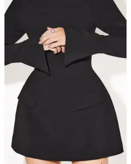 Odd Muse The Ultimate Muse Split Sleeve Mini Dress in Black Size AU 8 for rent on The Volte - image 3