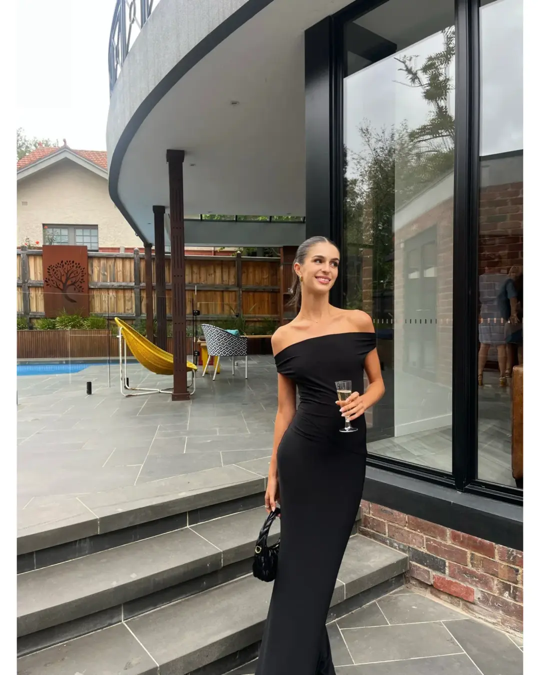 Natalie Rolt Bettina Gown In Black Size 1 / AU 8 for rent on The Volte - main image