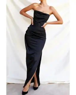 House of CB Adrienne Corset Maxi Dress in Black Size S / AU 8 for rent on The Volte - image 4