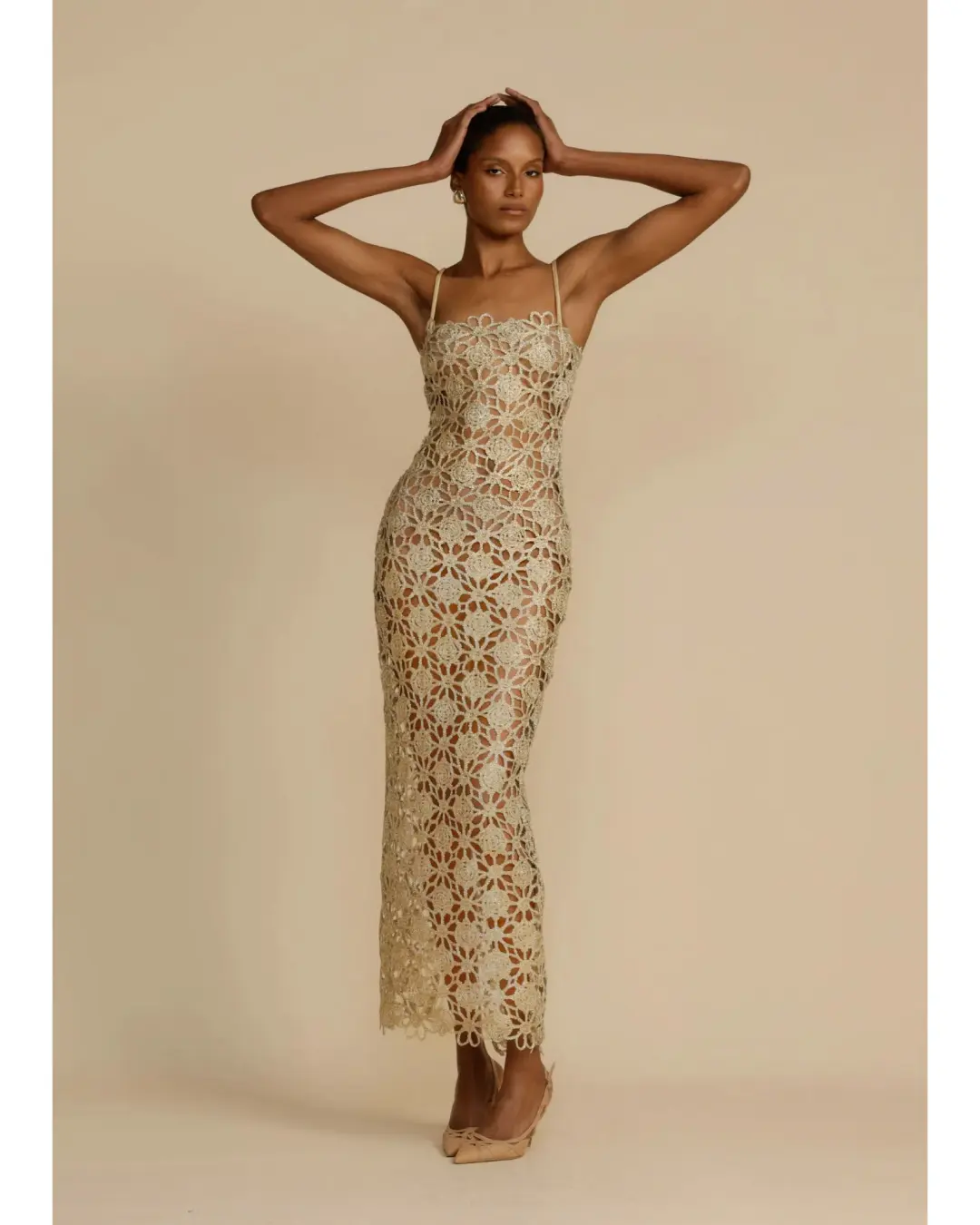 Arcina Ori Kendra Maxi Dress Gold Size XL / AU 14 for rent on The Volte - main image