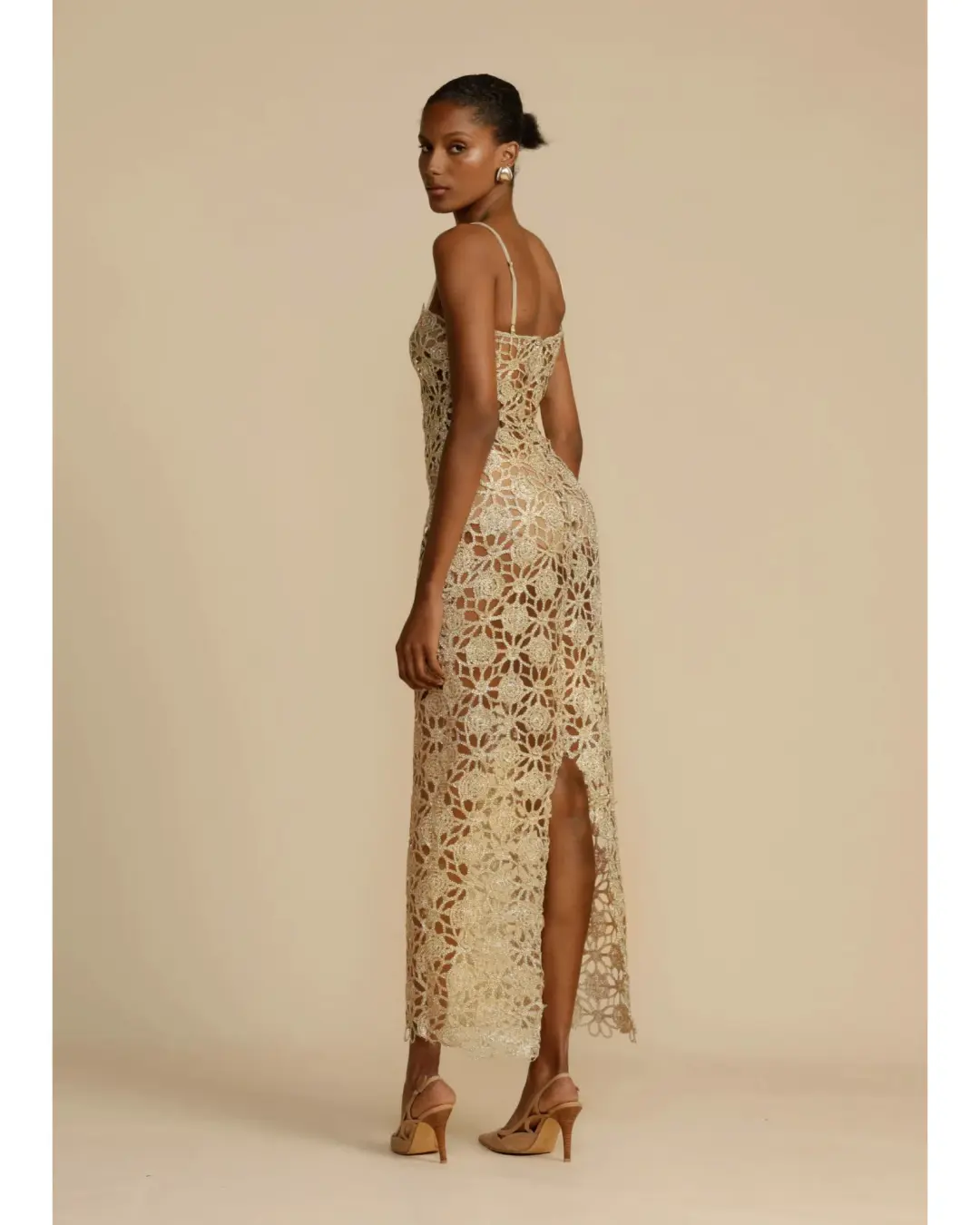 Arcina Ori Kendra Maxi Dress Gold Size XL / AU 14 for rent on The Volte - main image