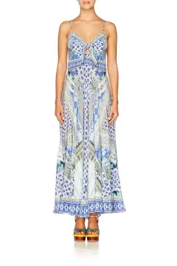 Camilla Salvador Summer Tie Front Long Dress Print Size M / AU 12 for rent on The Volte - image 2