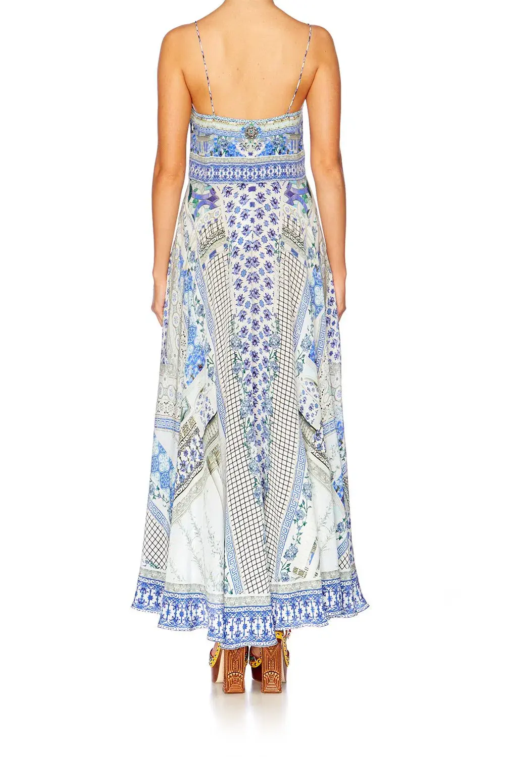 Camilla Salvador Summer Tie Front Long Dress Print Size M / AU 12 for rent on The Volte - main image