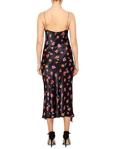 Bec & Bridge Floral Midi Dress Black Floral Size AU 6 - Image 2