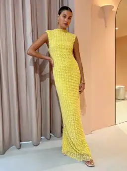 Camilla and Marc Riviera Column Dress Yellow Size 8 for rent on The Volte - image 1