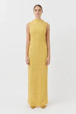 Camilla and Marc Riviera Column Dress Yellow Size 8 for rent on The Volte - image 4
