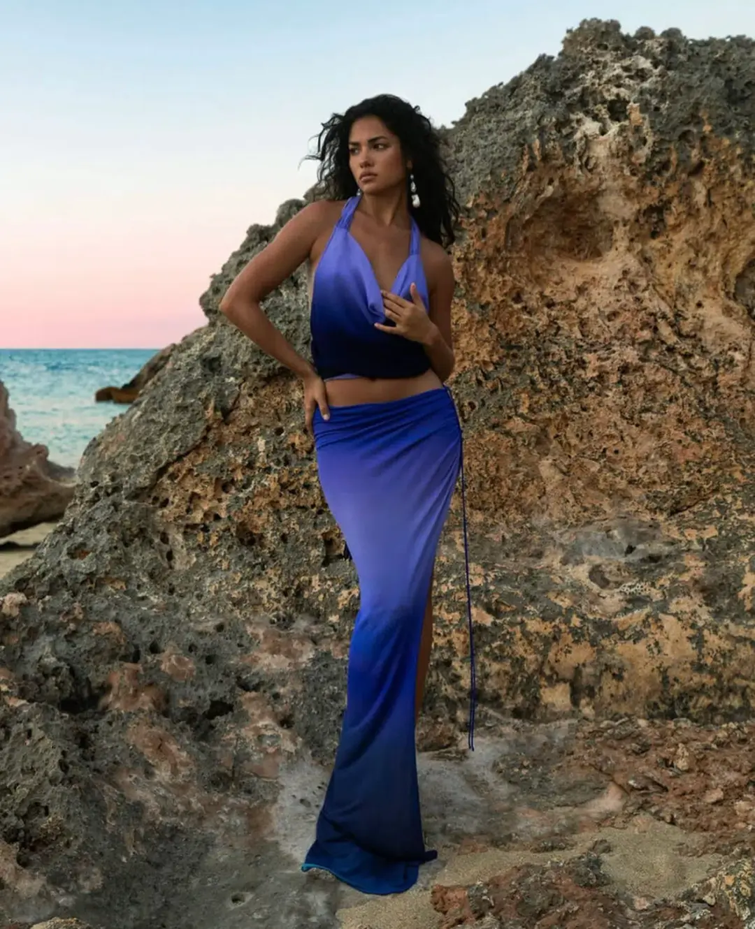 Rat & Boa Nova Top and Atlantis Skirt Set Purple Multi Size M / AU 10 for rent on The Volte - main image