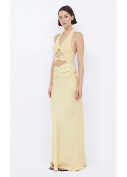 Bec & Bridge Solare Halter Dress Citrus Yellow Size S/AU 8 for rent on The Volte - image 2
