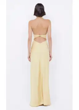 Bec & Bridge Solare Halter Dress Citrus Yellow Size S/AU 8 for rent on The Volte - image 3