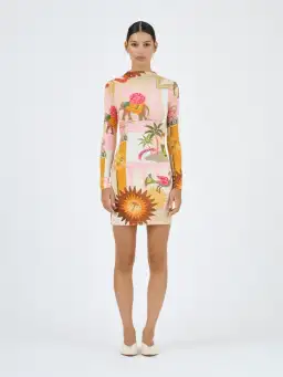 Roame Goldie Mini Dress Pink City Size 1 / Au 8